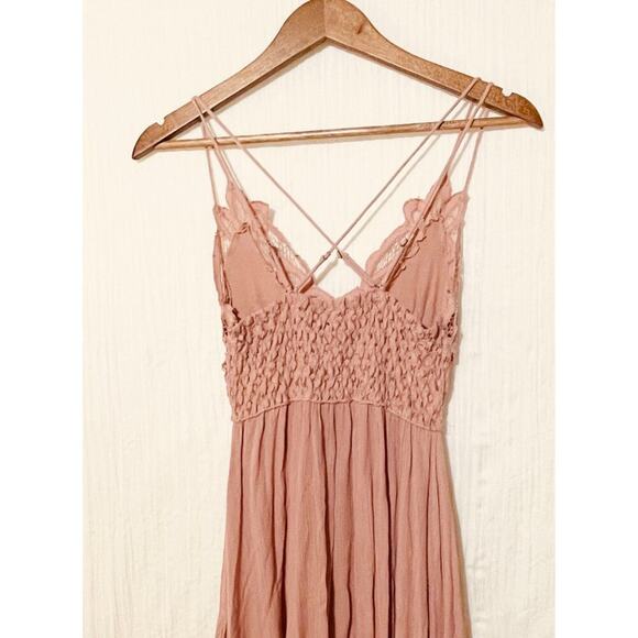 Free People Intimately Adella Slip Dress Rose Mini XS - Picture 7 of 12